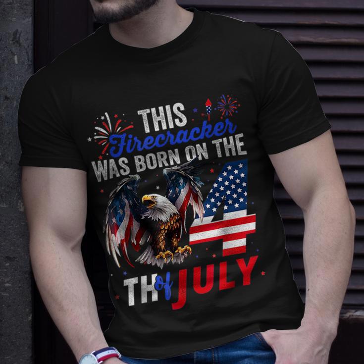 This Firecracker Was Born On The Fourth Of July Birthday Unisex T Shirt