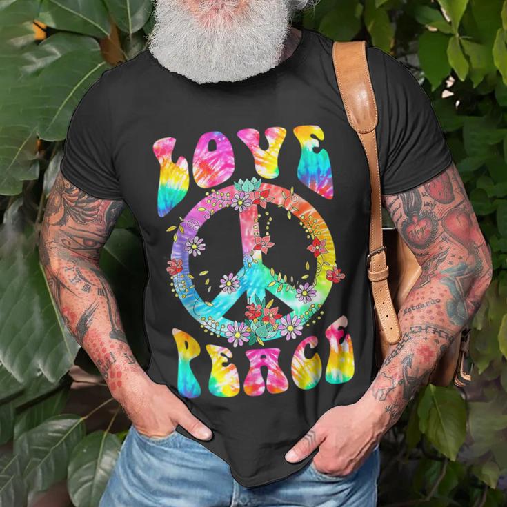 Peace Sign Love S S Tie Dye Hippie Costume T Shirt Mazezy