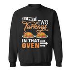 Thanksgiving Pregnancy Twin Sweatshirts