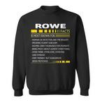 Rowe Name Sweatshirts
