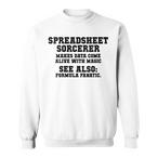 Spreadsheet Sorcerer Sweatshirts
