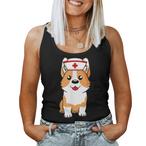 Nurse Corgi Tank Tops