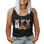 Halloween Dog Pumpkin Tank Tops