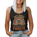 Turkey Thanksgiving Nurse Tank Tops