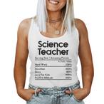 Nutrition Science Teacher Tank Tops