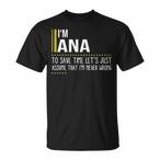 Ana Name Shirts