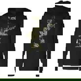 Cool Cat Playing On Acoustic Guitar Cat Lover Long Sleeve T-Shirt