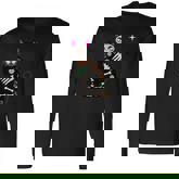 Day Of The Dead Cat Dia De Los Muertos Cat Sugar Skull Long Sleeve T-Shirt