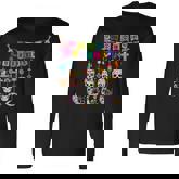 Dia De Los Muertos Sugar Skulls Moon Cat Mexican Day Of Dead Long Sleeve T-Shirt