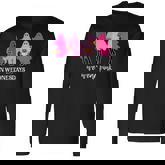 On Wednesday We Were Pink Ghost Breast Cancer Halloween Long Sleeve T-Shirt