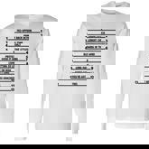 Track Your Long Hair Length Check Hair Backprint Long Sleeve T-Shirt