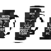 Never Underestimate Who Loves Football & Pizza Football Coffee Mug