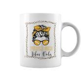 Purple Gold Football Mom Mother Football Vibes Coffee Mug