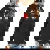 Bowling Christmas Santa Hat Xmas Lights Women Hoodie