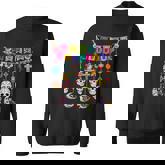 Dia De Los Muertos Sugar Skulls Moon Cat Mexican Day Of Dead Sweatshirt