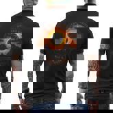 2024 Total Solar Eclipse April 8 Mountain Eclipse Watcher Men's T-shirt Back Print