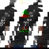 Boss Elf Matching Christmas Men's T-shirt Back Print