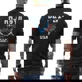 Dd-214 Us Air Force Alumni Us Flag Usaf Proud Air Force  Mens Back Print T-shirt