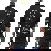 Its Fine Im Fine Everything Is Fine Funny Cat Black Cat  Mens Back Print T-shirt