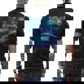 Surrealism Starry Night Whale Shark Men's T-shirt Back Print