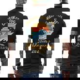 Trees Birds Beach Ship Waves Cruising Together Bahamas 2023 Men's T-shirt Back Print