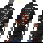 Tunnel To Towers America Flag Inserts Men's T-shirt Back Print