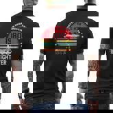 Never Underestimate An Old Man Firefighter 1980 Birthday Men's T-shirt Back Print