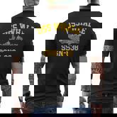 Uss Whale Ssn638 Mens Back Print T-shirt