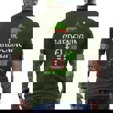 Gardening Elf Family Matching Group Christmas Men's T-shirt Back Print