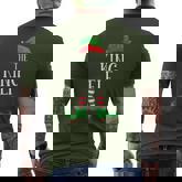 King Elf Matching Group Xmas Family Christmas Men's T-shirt Back Print