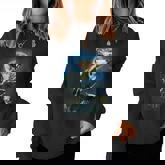 Cow Cows Howling At The Moon Women Sweatshirt