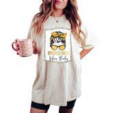 Purple Gold Football Mom Mother Football Vibes Women's Oversized Comfort T-shirt