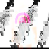 On Wednesday We Wear Pink Rainbow Breast Cancer Fighter Women's Oversized Comfort T-Shirt Back Print