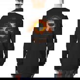 2024 Total Solar Eclipse April 8 Mountain Eclipse Watcher Back Print Long Sleeve T-shirt