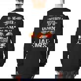 Never Underestimate An Old Man Who Loves Mars Planet Back Print Long Sleeve T-shirt