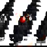 Bowling Christmas Santa Hat Xmas Lights Women Oversized Hoodie Back Print