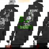 50Th Day Of School Rockin 50 Days Of School 50 Days Smarter Sweatshirt Back Print