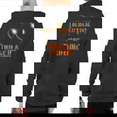 Solar Eclipse 2024 Twice In A Lifetime Solar Eclipse Sweatshirt Back Print