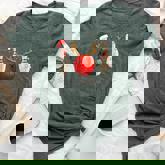 Bowling Christmas Santa Hat Xmas Lights Bella Canvas T-shirt