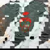 Sugar Skull Santa Hat Mexican Christmas Xmas Pj Bella Canvas T-shirt