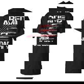 Armed And Dadly Deadly Father For Fathers Day Usa Flag T-shirt