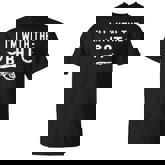 I'm With The Bat Skeleton Halloween Matching Couple T-Shirt