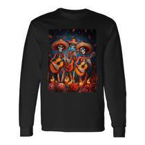 Day Of The Dead T-Shirt - Dia De Los Muertos El Mariachi Skeleton - Men's 100% Cotton