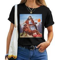  Funny Not Today Satan Jesus Crossover Basketball T