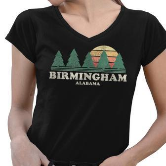 Birmingham Al Vintage Throwback Retro 70S Design 70S Vintage Designs Funny Gifts Women V-Neck T-Shirt | Mazezy