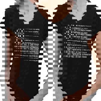 I Dont Coparent With The Government Government Funny Gifts Women V-Neck T-Shirt | Mazezy