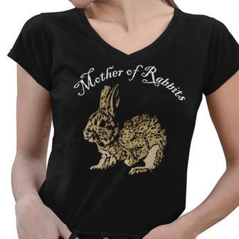 Mother Of Rabbits Rabbit Mum Rabbit Mum Rabbit Mum Gift For Women Women V-Neck T-Shirt | Mazezy