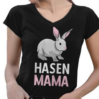 Rabbit Mum Rabbit Mother Pet Long Ear Gift For Womens Gift For Women Women V-Neck T-Shirt | Mazezy