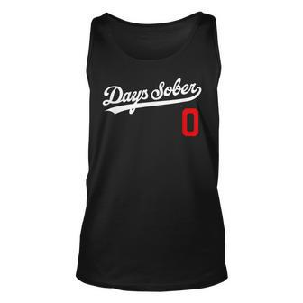 0 Days Sober Jersey Party Sports Retro Gag Tank Top - Seseable