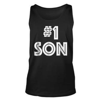 1 Son Family No1 Number 1 Son Gift Unisex Tank Top | Mazezy